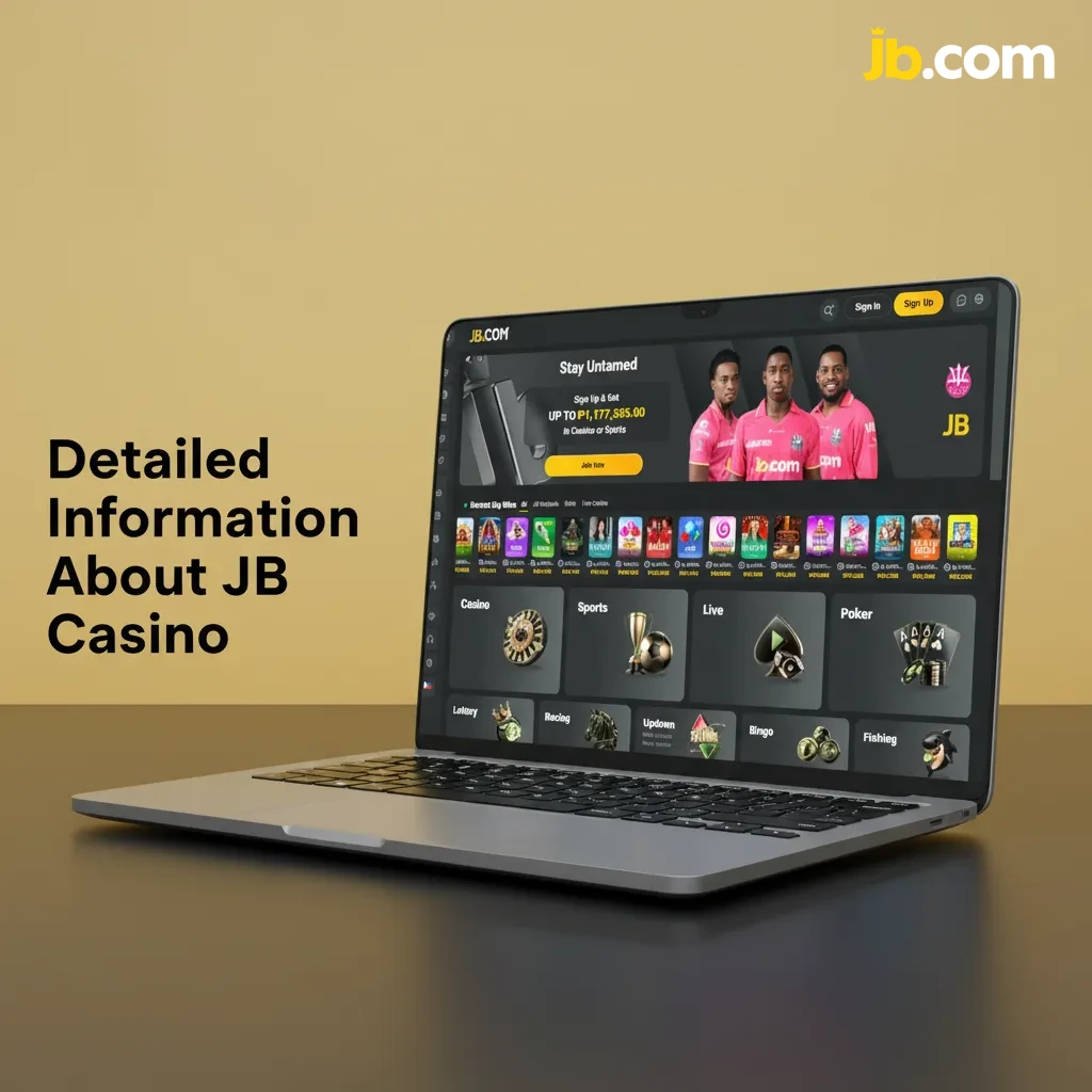 Detailed information page for JB Casino: sports markets, live odds, mobile apps, security, PH payments, licensing.