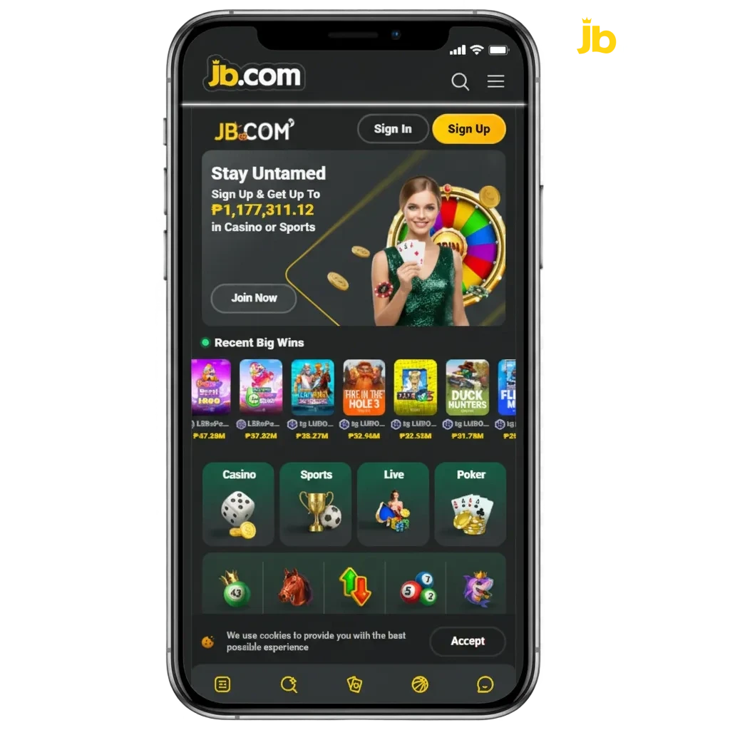 JB Casino app download for Android & iOS; Legal in the Philippines. Sports & casino, multilingual, bonuses, payment options