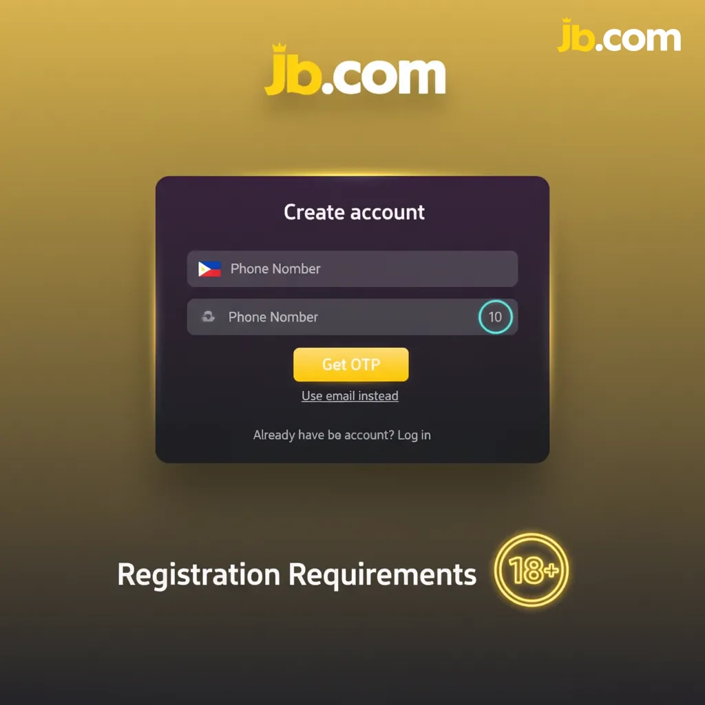 JB Casino registration requirements: 21+ in Philippines, valid ID, address proof, one account, accurate personal details.