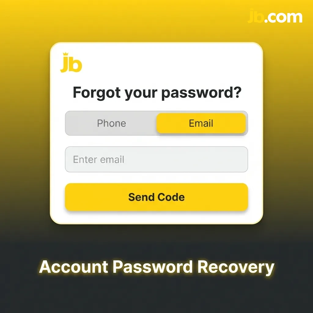 Password recovery screen showing steps to reset account access via email or phone verification