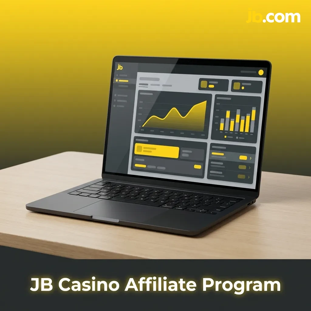 JB Casino affiliate program dashboard showing revenue share models and commission tracking tools for partners
