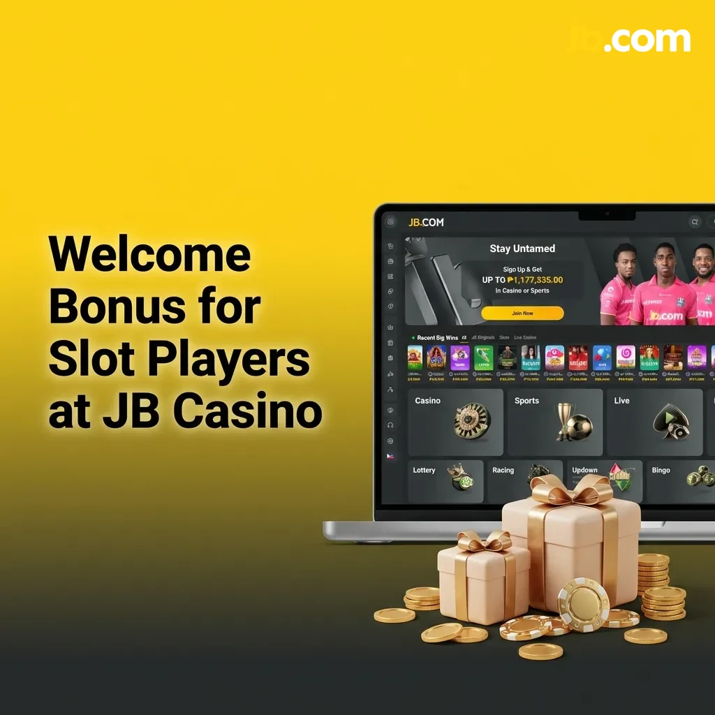 JB Casino welcome bonus banner showing 100% match up to ₹10,000 for new slot players with ₹500 minimum deposit